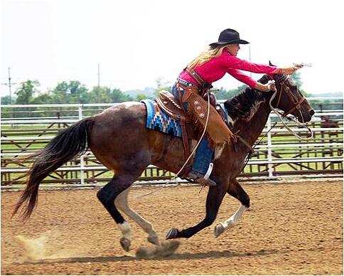 mounted cowboy shooting missouri shooters girl belong tanner katie columbia both based action