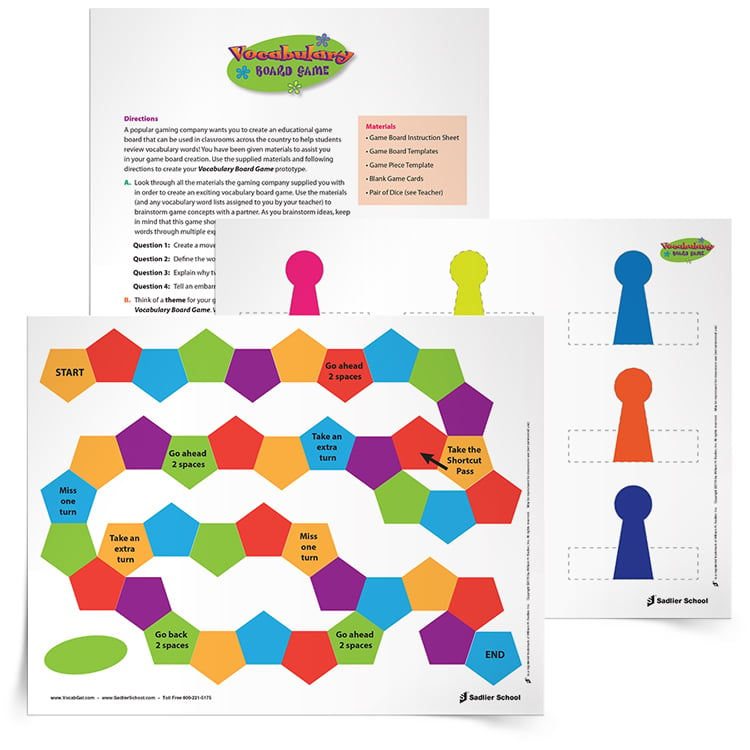 English Games Store - FREE Vocabulary Board Game, find more here