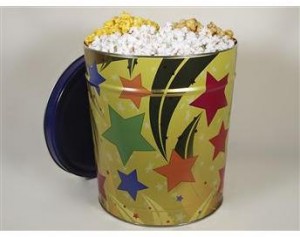 motivational speaker Marvin LeBlanc popcorn tin