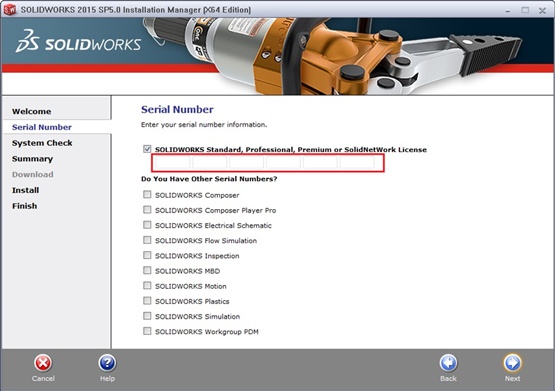 serial solidworks electrical