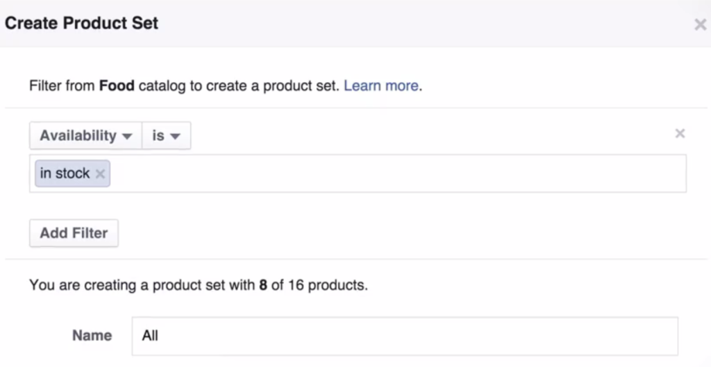 Create a Product Set