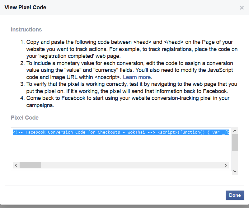 Facebook Pixel Code