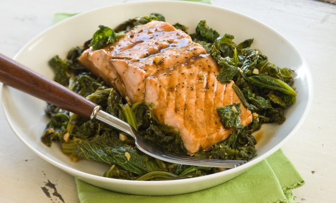 Salmon and Collard Greens Salmon and Collard Greens