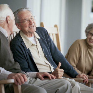 Seniors chatting