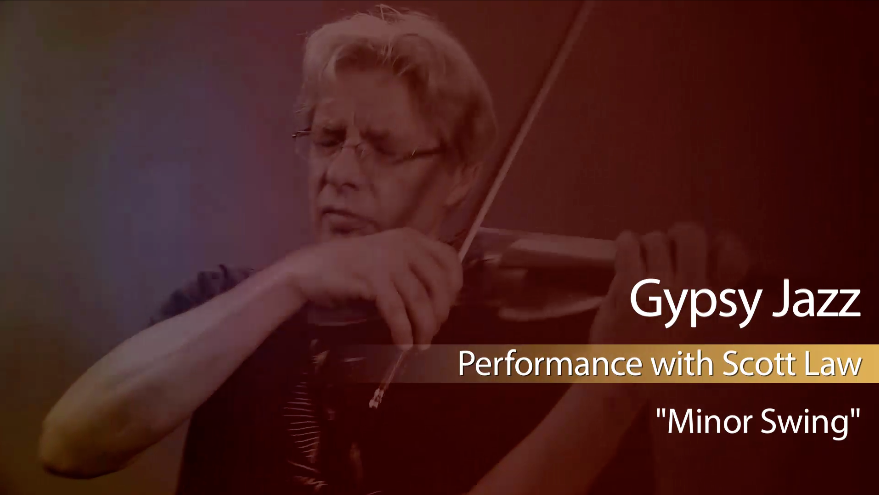 gypsy jazz fiddle lesson - minor swing