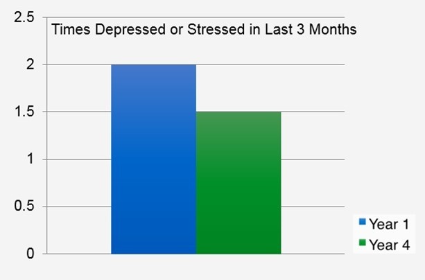 Times Depressed or Stressed in Last 3 Months