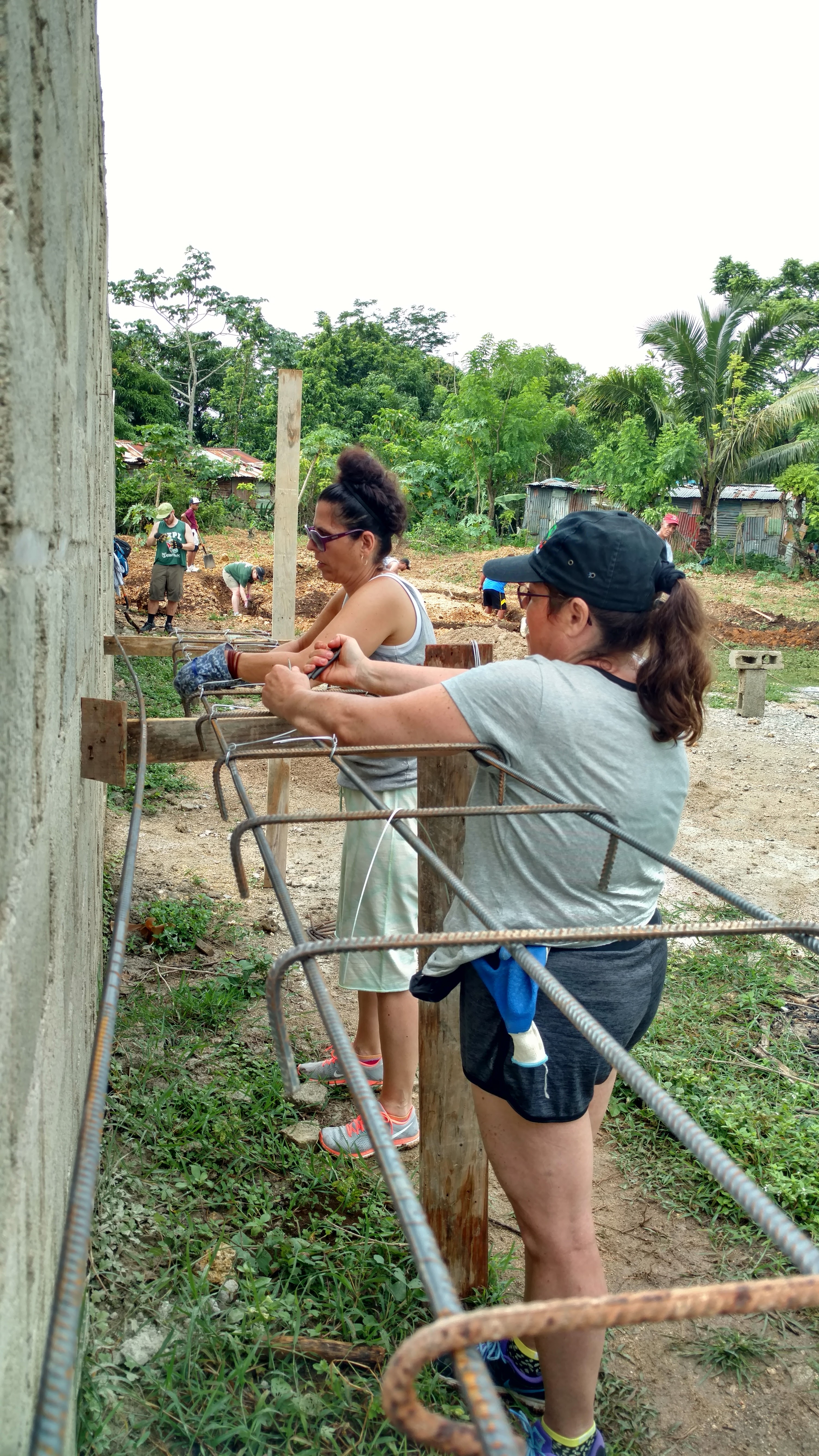 At our work site in the small district of San Luis.