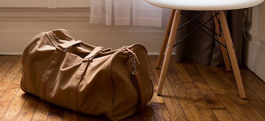 Brown travel bag for European holiday destinations