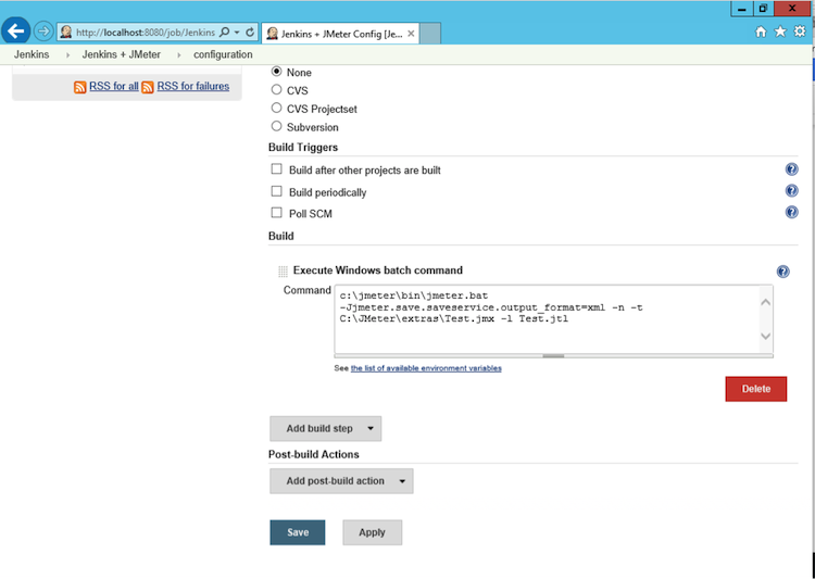 Windows batch command for JMeter test