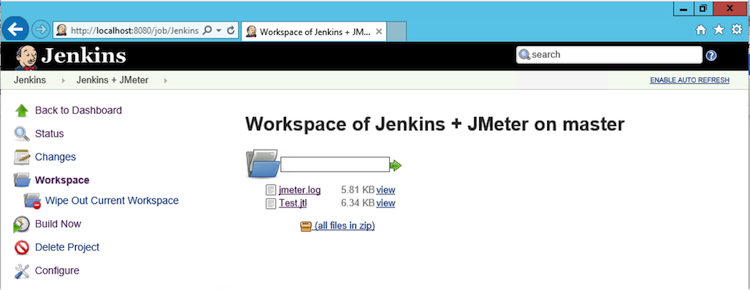 Continuous Integration Workspace for Jenkins and JMeter