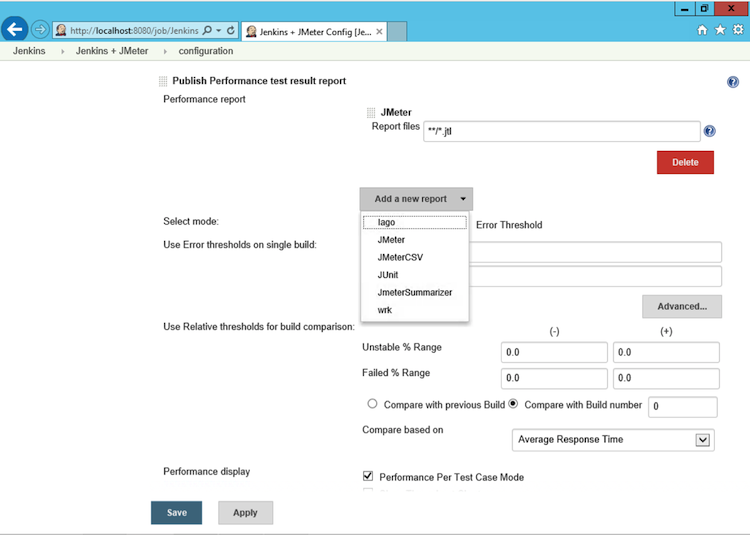 Jenkins Performance Test Report