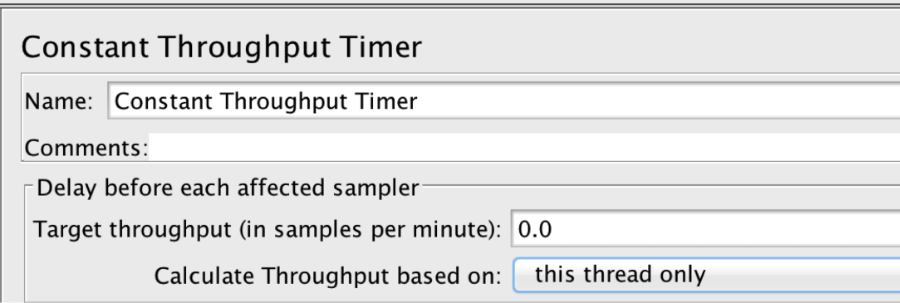 Constant throughput timer