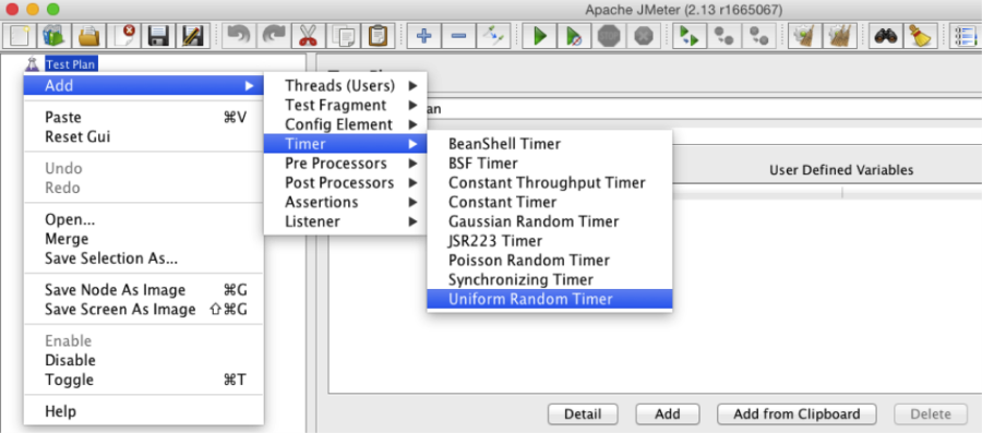 Timer test elements