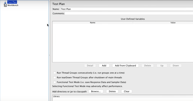 JMeter interface