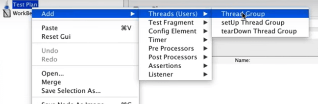 Ddding a thread group on JMeter