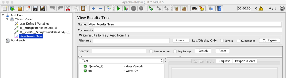 use the __eval() function in JMeter