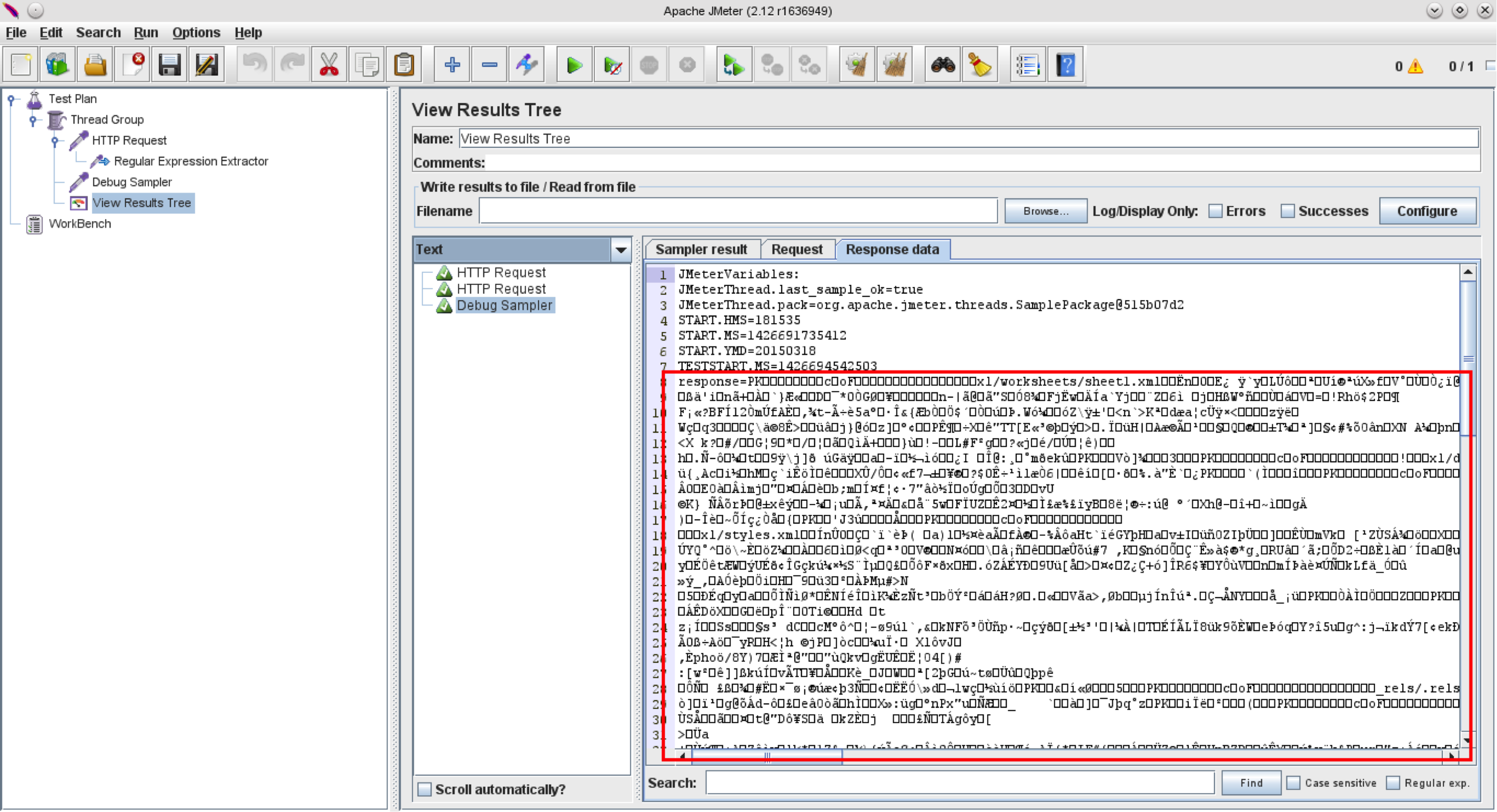 results tree listener