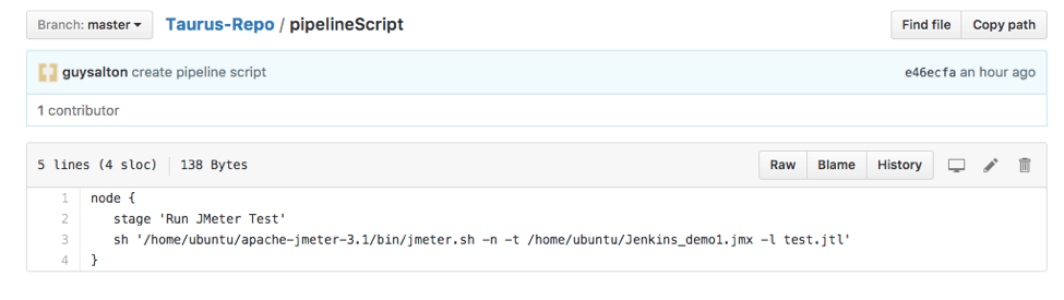 Upload the Groovy script to your GitHub Repository