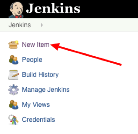 Create a new Jenkins project: New Item -> Pipeline