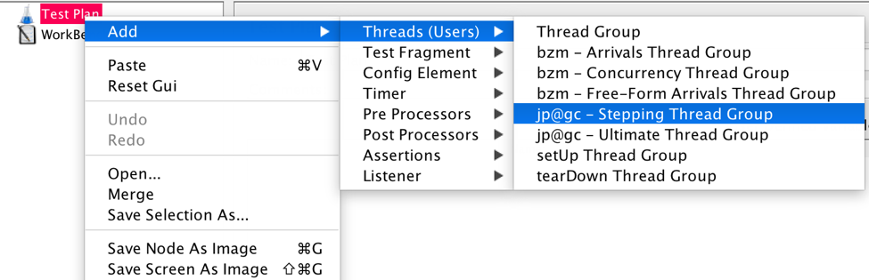 Add stepping thread group in JMeter load testing