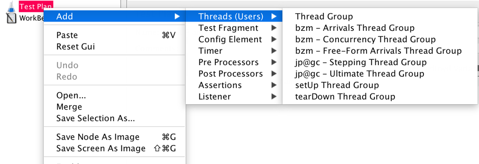 jmeter, add concurrency thread group