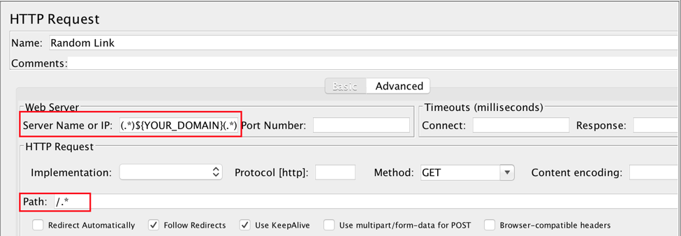 html link parser jmeter