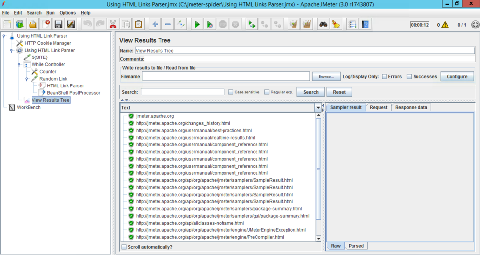 html link parser demo jmeter