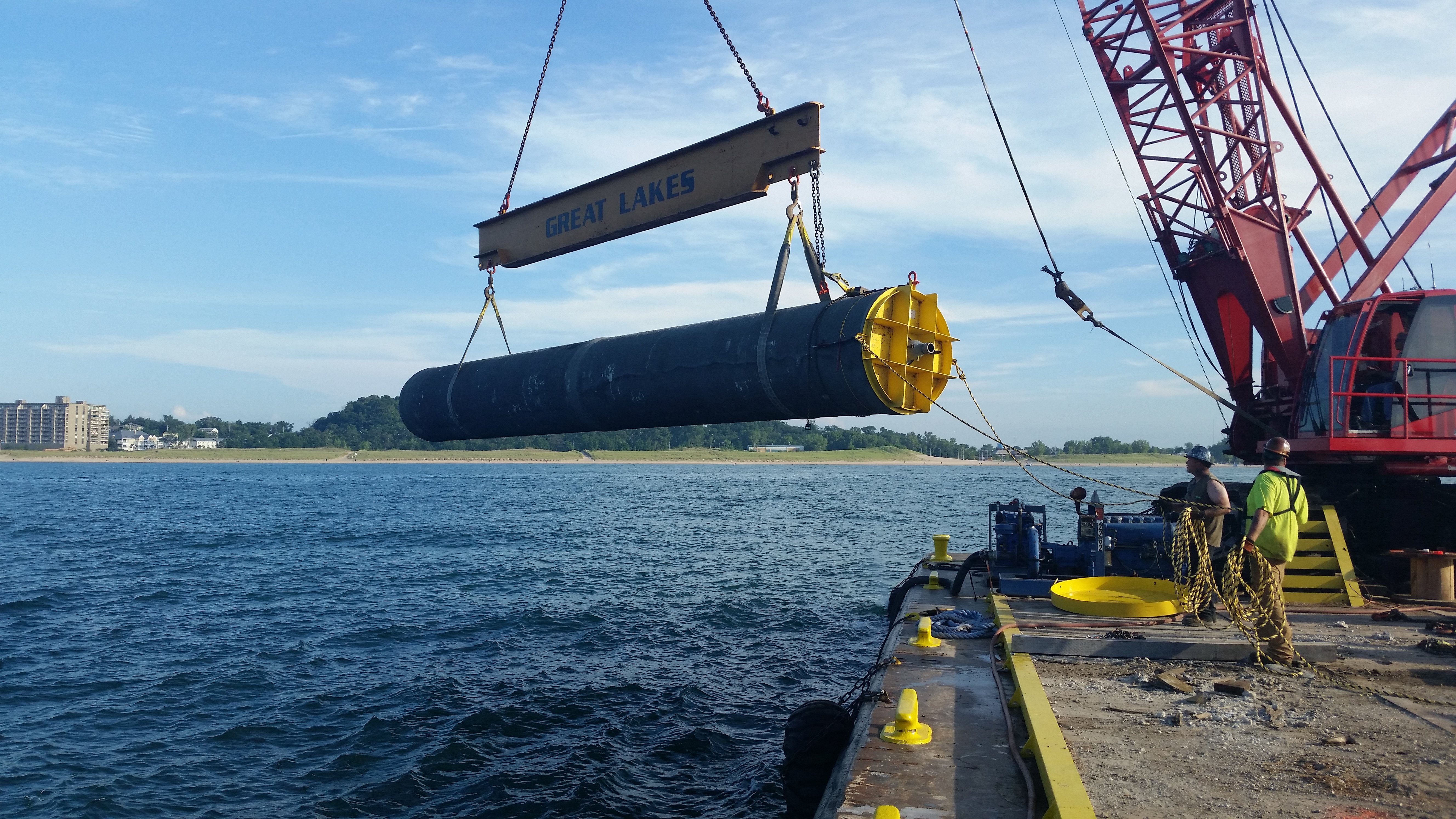 Installing A Water Intake In The Depths Of Lake Michigan