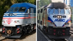 MARC and VRE trains