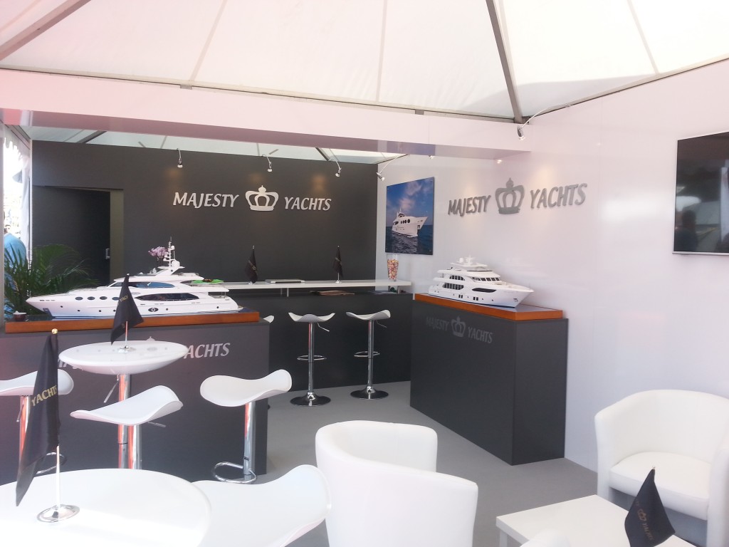 Majesty Yachts - Aurora Yachts stand at Cannes International Boat Show