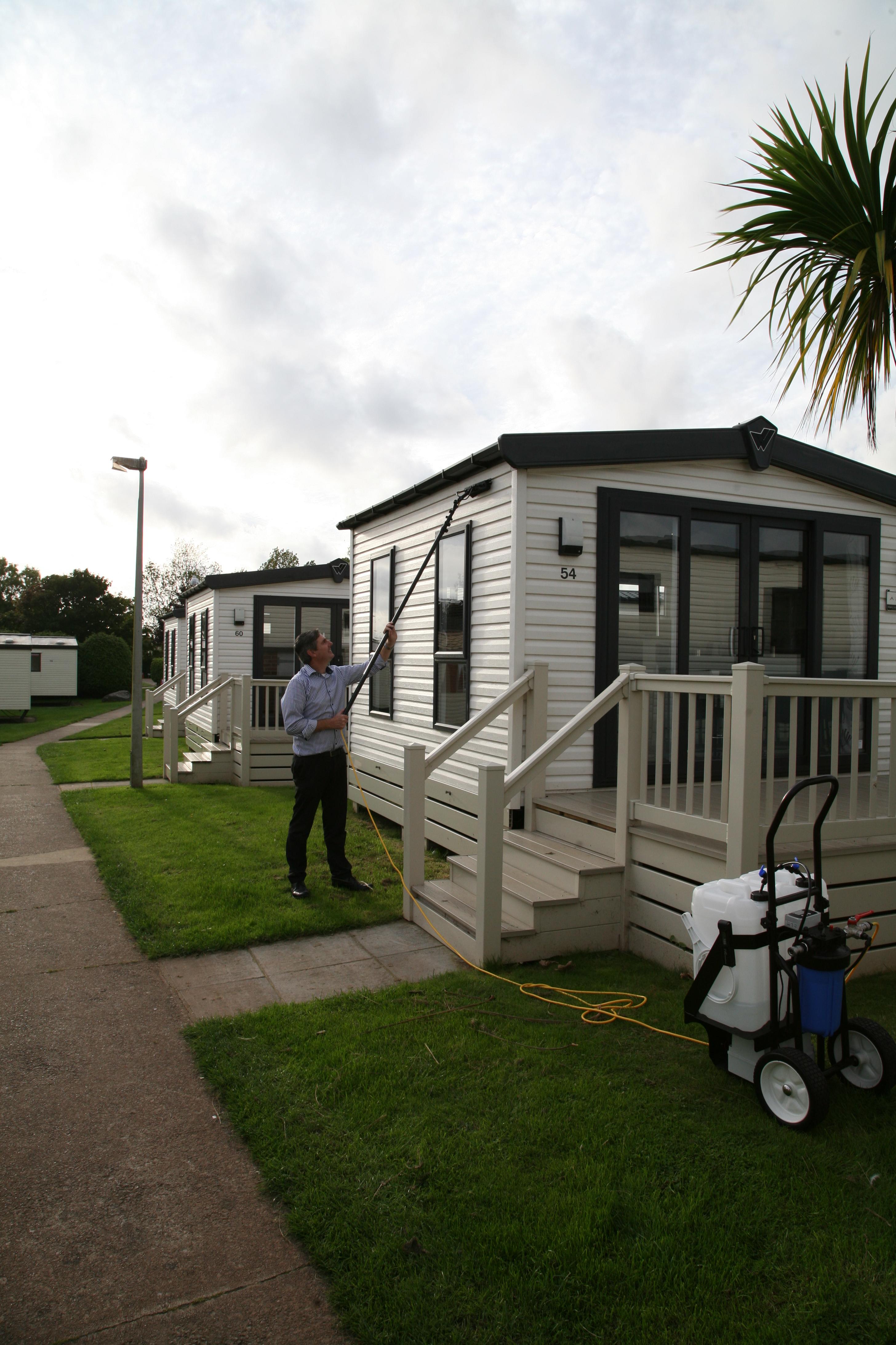 Easy way of exterior Caravan Cleaning and cladding