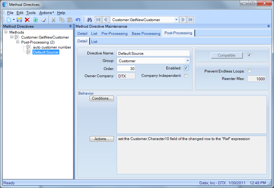 Customer BPM view