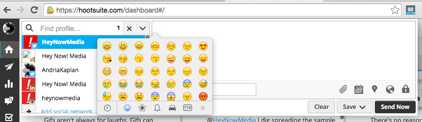 How to use emojis in Hootsuite Mac