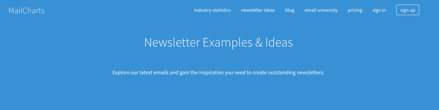 MailChart Newsletter Examples