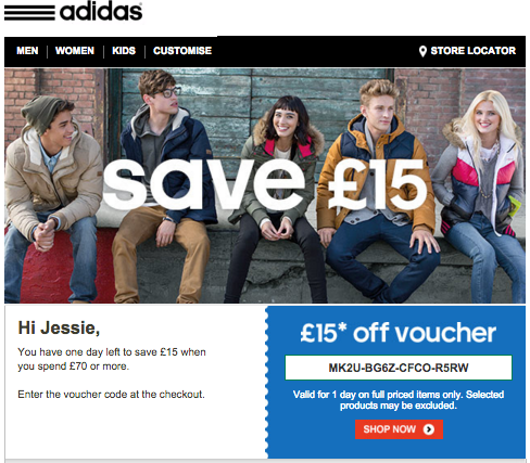 Adidas lasped email 