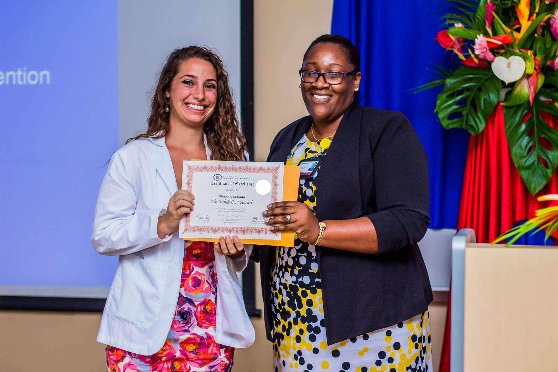 Gianna Guzzardo receives her award