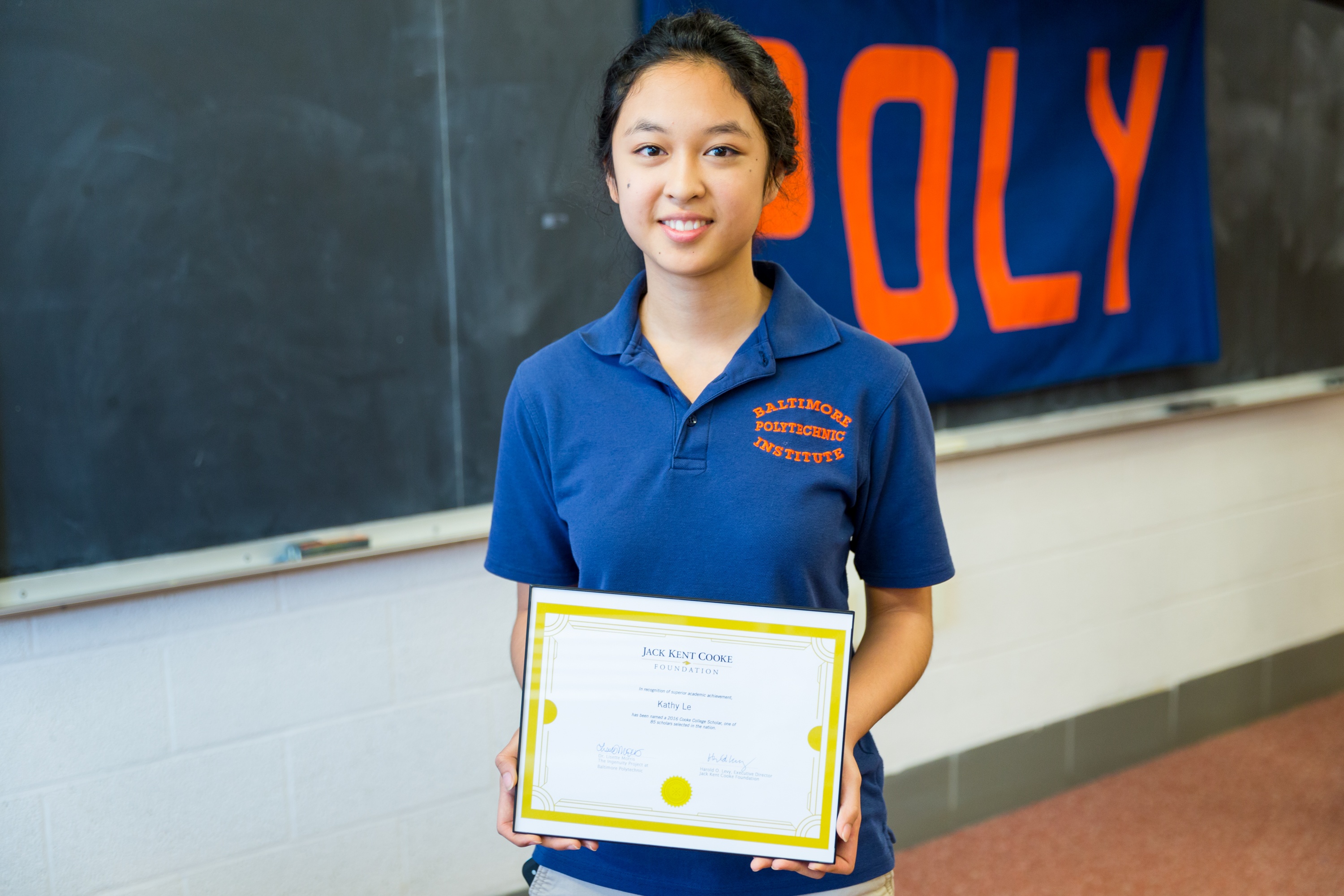 Cooke Scholar Kathy Le from Baltimore Polytechnic Institute