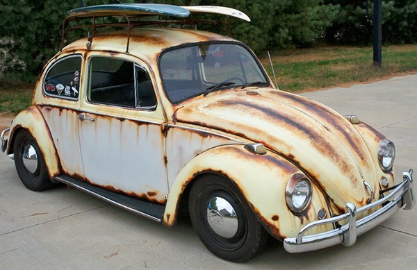 Photo courtesy of Pinterest showing painted rust on a vehicle. 12-Point SignWorks - Franklin, TN