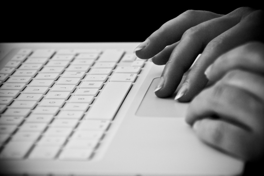 Typing On A Computer Typing On A Computer