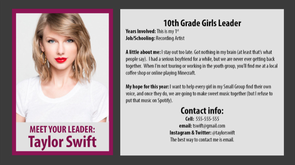 Perks of the parent pack, a leadership profile card template.