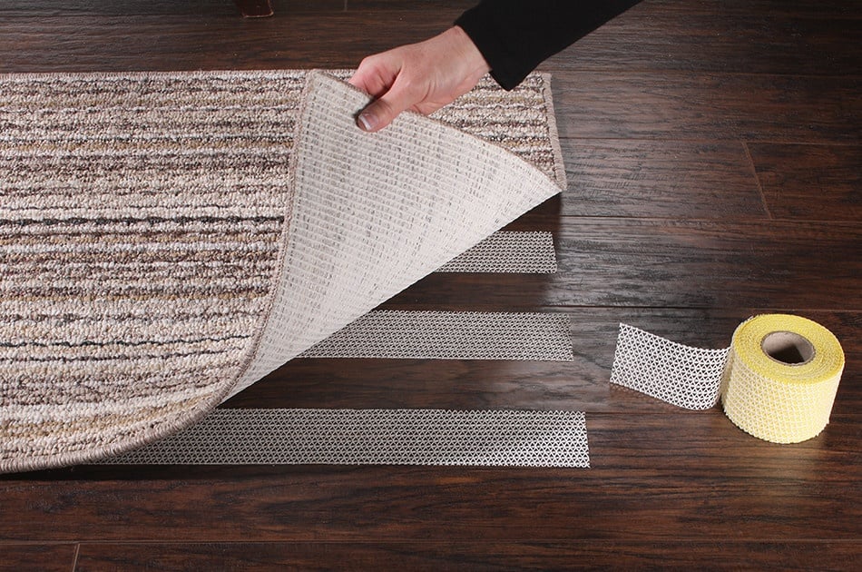 Holds Rugs & Mats in Place All Floor Surfaces. Ultratape Rug Mat Gripper Tape 