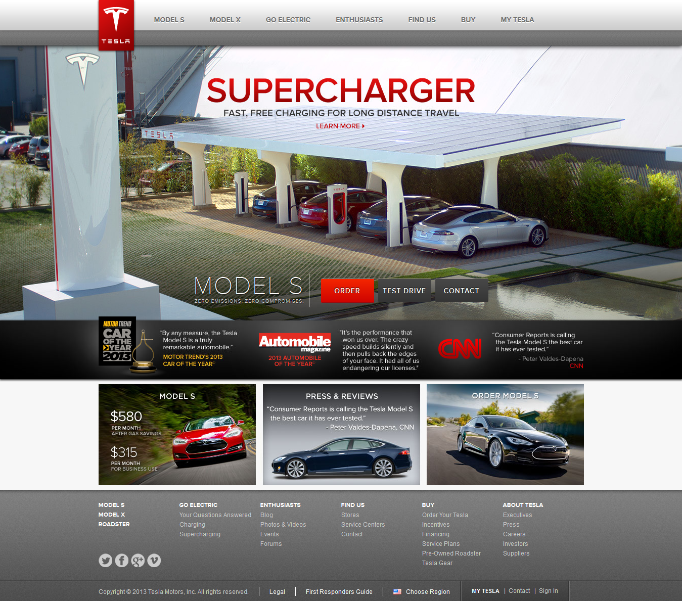Tesla Motors Drupal Website