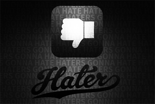 Hater: Diverging From Social Media's Penchant for Positivity