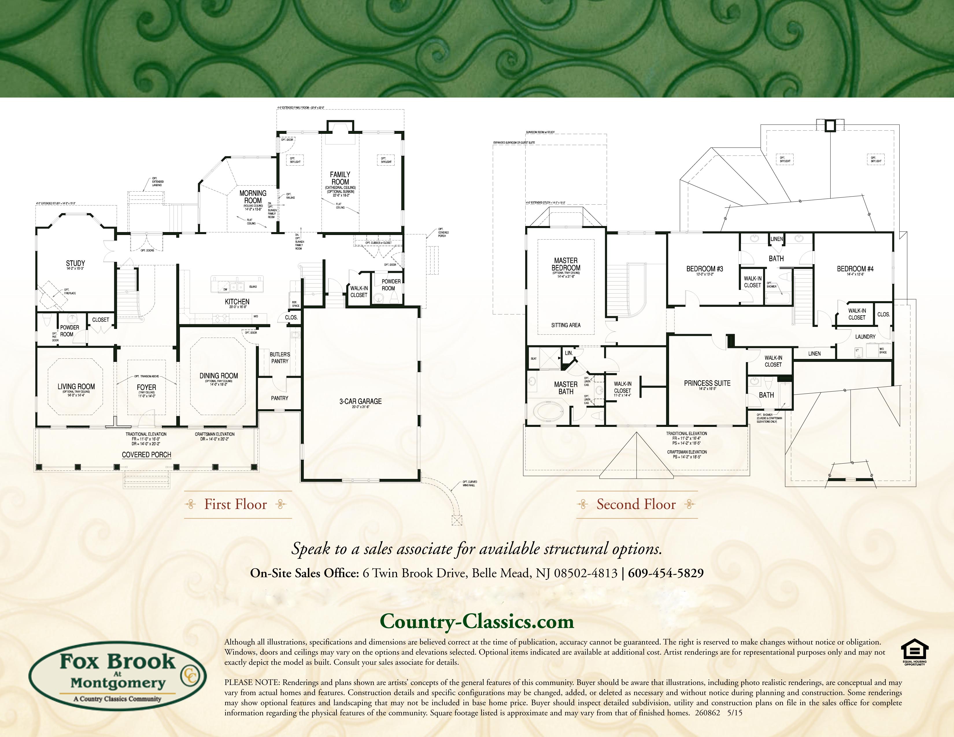 Montgomery NJ New Home Floor Plans Homes Montgomery NJ