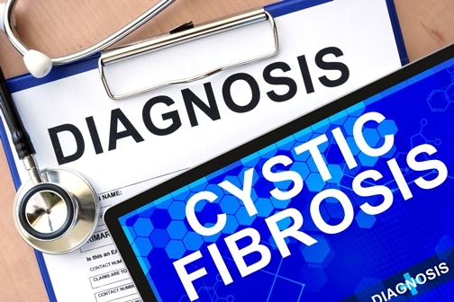 Form_with_word_diagnosis_and_tablet_with_cystic_fibrosis