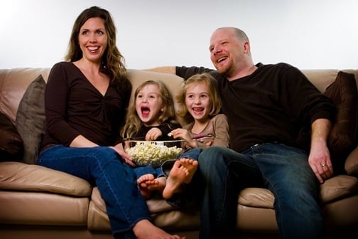 Happy_Family_watching_TV