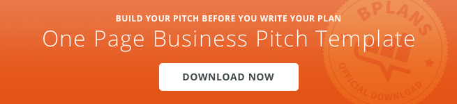 Business plan pitch template