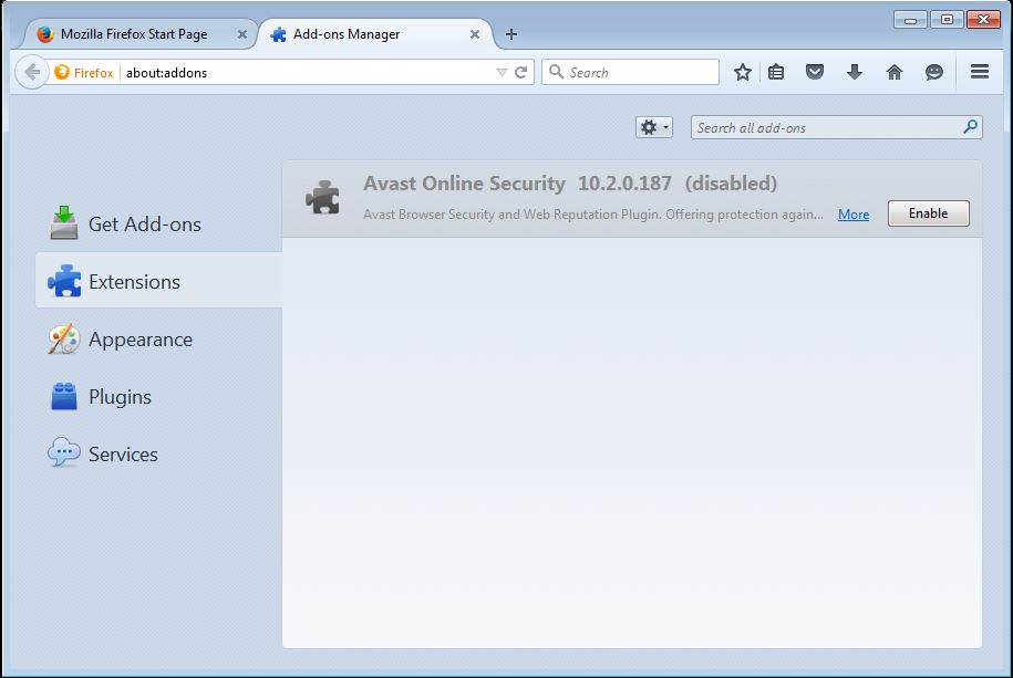 How to remove Conduit toolbar from your Firefox browser - step 6