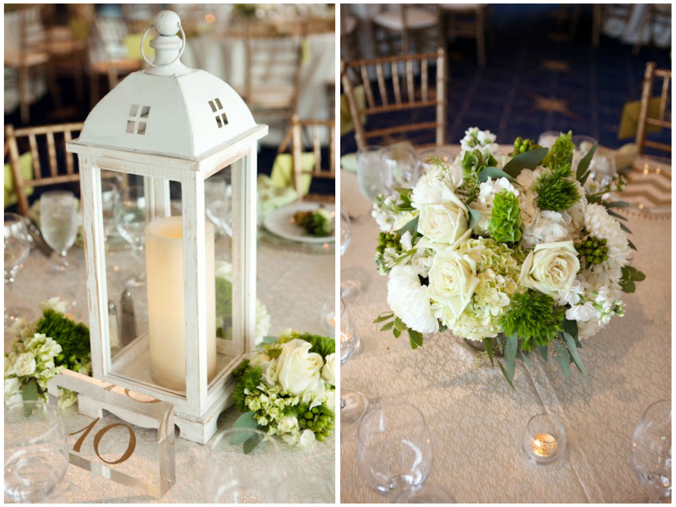 Green Color Palette Centerpiece | BBJ Linen