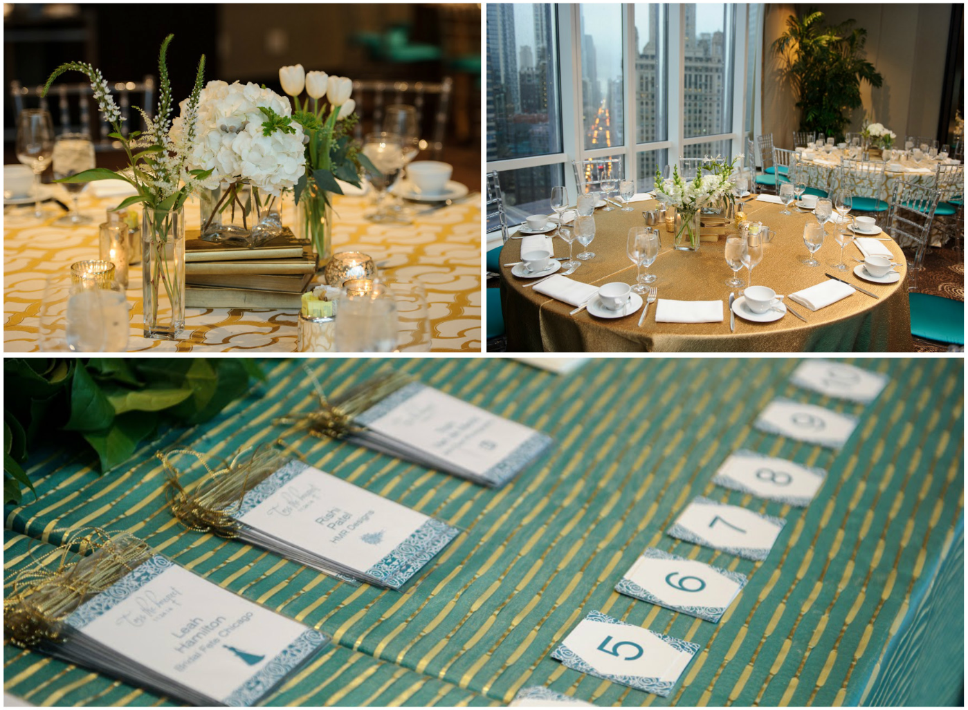 Teal Lamour Table Linen | BBJ Linen